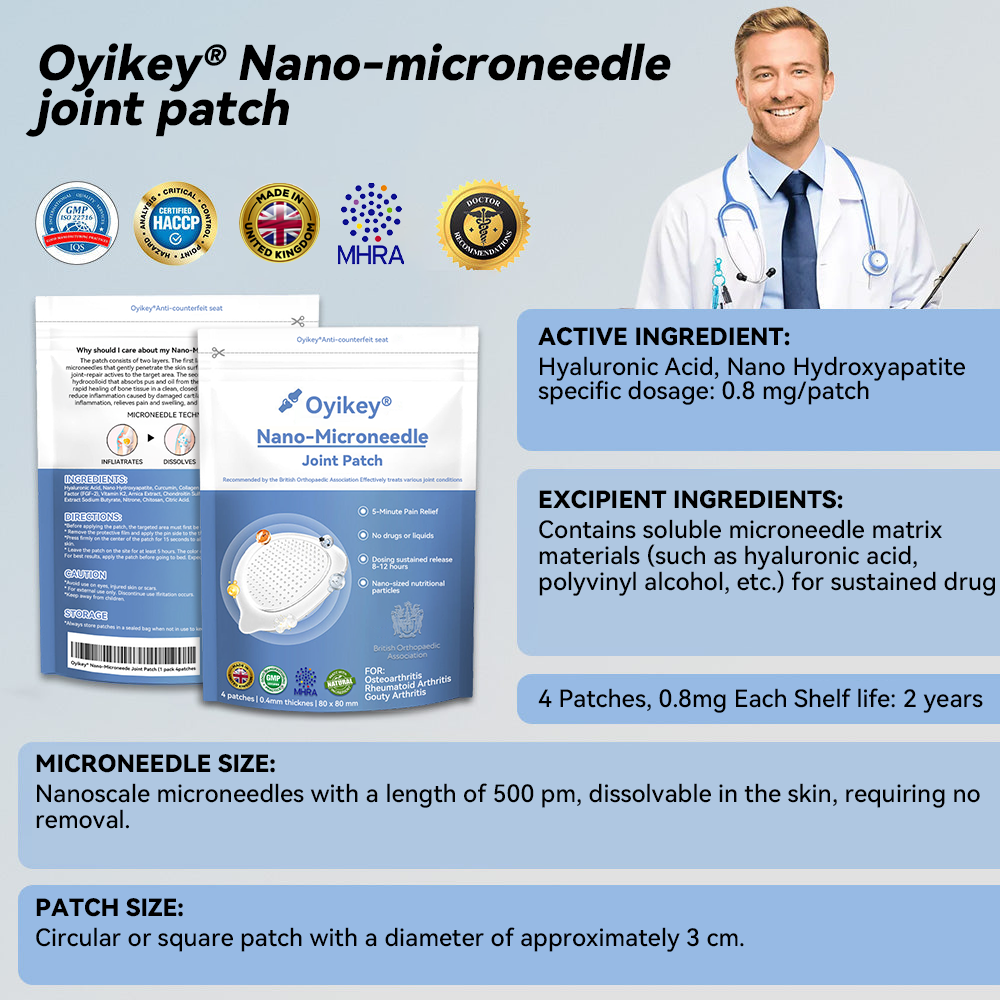 Official Store:✅Made and shipped from the UK💪Oyikey® Nano-microneedle joint patch