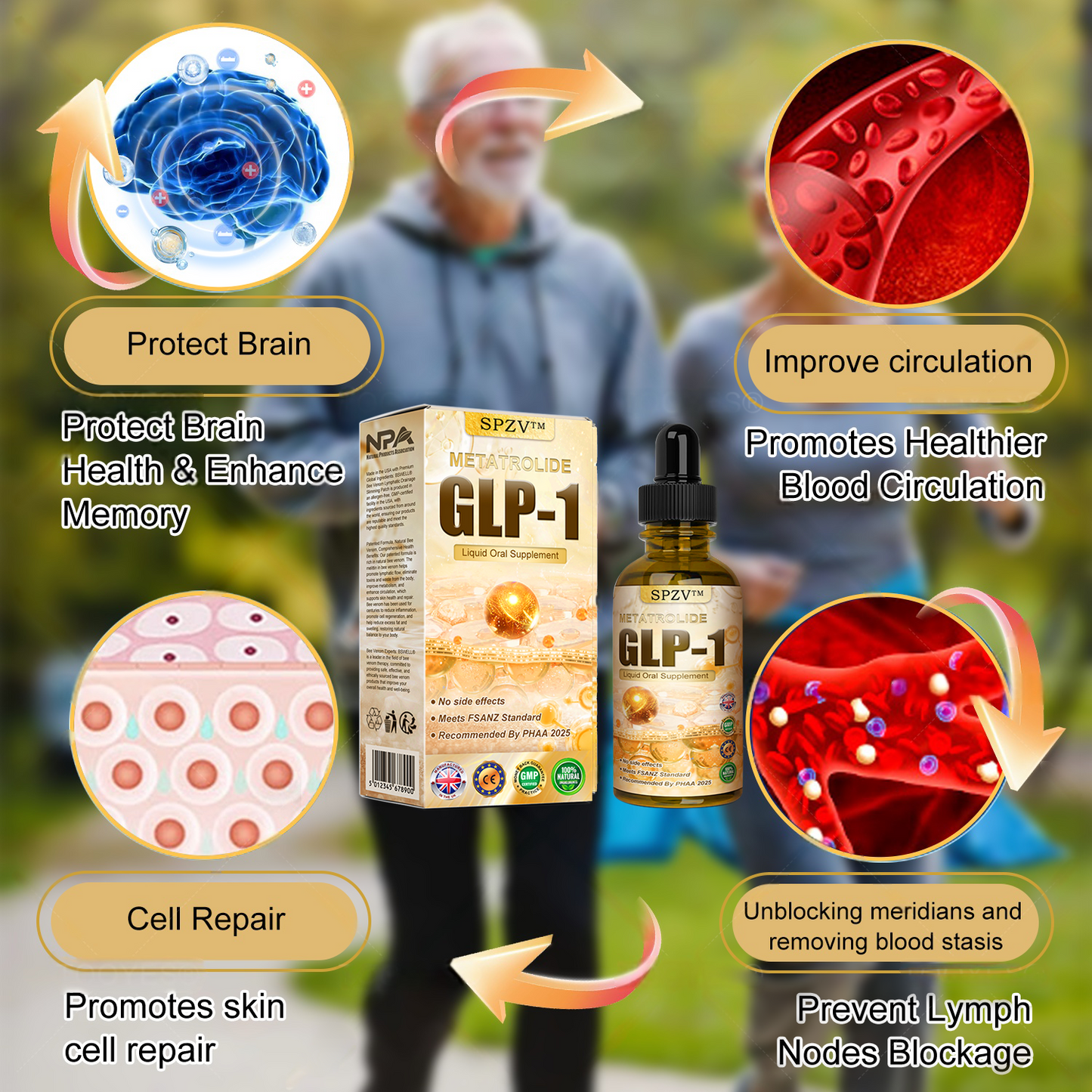 Mayo Clinic Recommended | Official Store | SPZV™ Metatrolide & Moringa GLP-1 activation, Apple cider vinegar, Turmeric Herbal Oral Liquid: Obesity,Cardiovascular Diseas, Diabetes, Sleep Apnea, Joint Problems, and More🏆