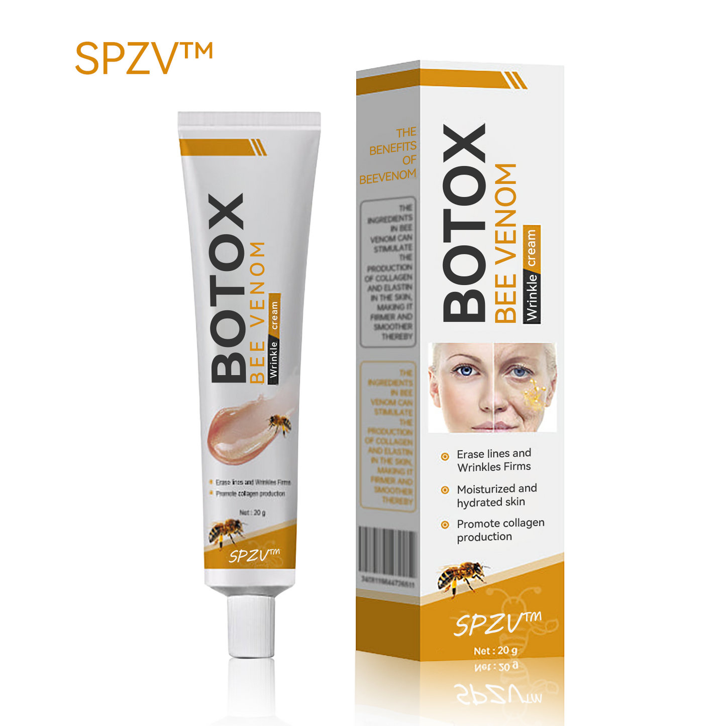 (🎁 Made and Shipped from the UK ✅) 𝐒𝐩𝐳𝐯™ 𝐁𝐨𝐭𝐨𝐱 Bee Venom Wrinkle Removal Cream - LAST DAY 70% OFF