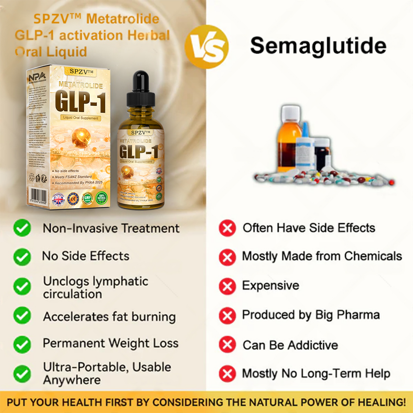 Mayo Clinic Recommended | Official Store | SPZV™ Metatrolide & Moringa GLP-1 activation, Apple cider vinegar, Turmeric Herbal Oral Liquid: Obesity,Cardiovascular Diseas, Diabetes, Sleep Apnea, Joint Problems, and More🏆