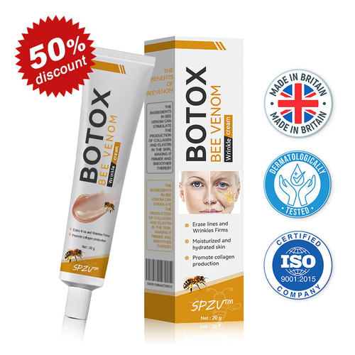 (🎁 Made and Shipped from the UK ✅) 𝐒𝐩𝐳𝐯™ 𝐁𝐨𝐭𝐨𝐱 Bee Venom Wrinkle Removal Cream - LAST DAY 70% OFF