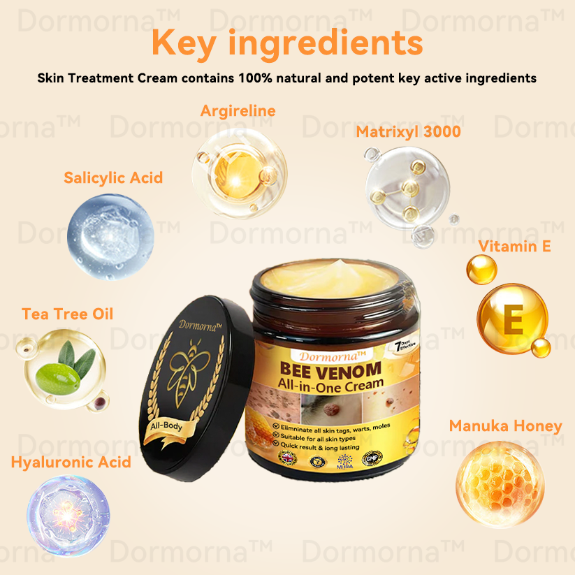 𝐃𝐨𝐫𝐦𝐨𝐫𝐧𝐚™𝐵𝑒𝑒 𝑉𝑒𝑛𝑜𝑚 𝐴𝑙𝑙-𝑖𝑛-𝑂𝑛𝑒 𝐶𝑟𝑒𝑎𝑚 (𝐁𝐃𝐀 𝐑𝐞𝐜𝐨𝐦𝐦𝐞𝐧𝐝𝐞𝐝)（𝐓𝐫𝐞𝐚𝐭𝐬 𝐚 𝐖𝐢𝐝𝐞 𝐑𝐚𝐧𝐠𝐞 𝐨𝐟 𝐒𝐤𝐢𝐧 𝐈𝐬𝐬𝐮𝐞𝐬: 𝐄𝐟𝐟𝐞𝐜𝐭𝐢𝐯𝐞𝐥𝐲 𝐡𝐞𝐥𝐩𝐬 𝐰𝐢𝐭𝐡 𝐞𝐜𝐳𝐞𝐦𝐚, 𝐚𝐠𝐞 𝐬𝐩𝐨𝐭𝐬, 𝐩𝐬𝐨𝐫𝐢𝐚𝐬𝐢𝐬, 𝐰𝐚𝐫𝐭𝐬, 𝐦𝐨𝐥𝐞𝐬, 𝐚𝐜𝐧𝐞, 𝐦𝐞𝐥𝐚𝐧𝐨𝐦𝐚, 𝐯𝐚𝐫𝐢𝐜𝐨𝐬𝐞 𝐯𝐞𝐢𝐧𝐬, 𝐚𝐧𝐝 𝐨𝐭𝐡𝐞𝐫 𝐬𝐤𝐢𝐧 𝐜𝐨𝐧𝐝𝐢𝐭𝐢𝐨𝐧𝐬)