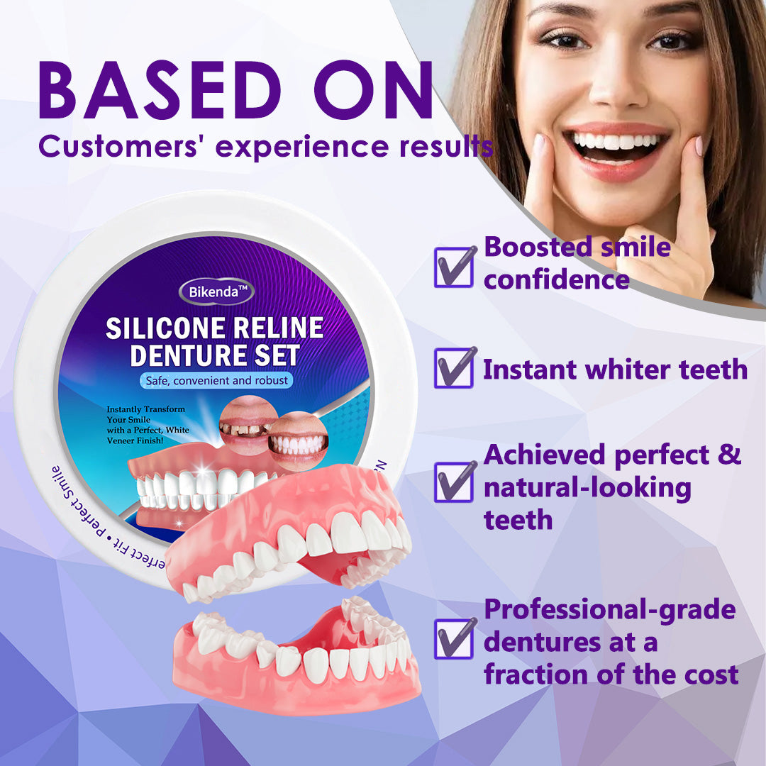 𝐁𝐢𝐤𝐞𝐧𝐝𝐚™🍎 Silicone Reline Denture Set (⏰ Limited Time Discount Last 30 Minutes ⏰)