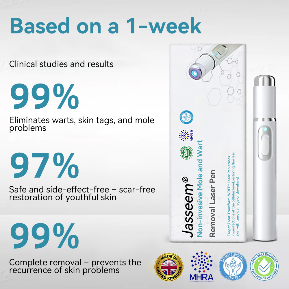 [Visible results in just 7 days]💧𝐉𝐚𝐬𝐬𝐞𝐞𝐦® Non-invasive Mole and Wart Removal Laser Pen (Quick and painless removal of warts, moles, age spots and skin tags - without any side effects)🫐