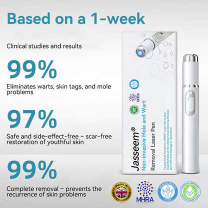 [Visible results in just 7 days]💧𝐉𝐚𝐬𝐬𝐞𝐞𝐦® Non-invasive Mole and Wart Removal Laser Pen (Quick and painless removal of warts, moles, age spots and skin tags - without any side effects)🫐