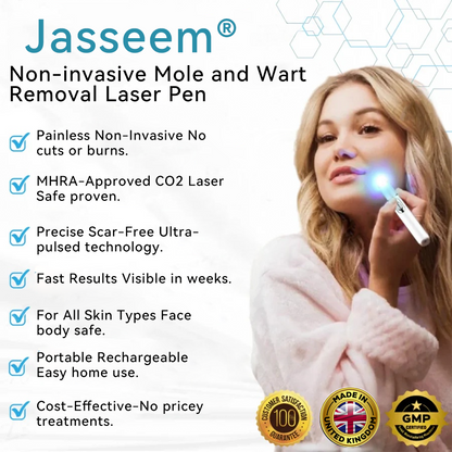 [Visible results in just 7 days]💧𝐉𝐚𝐬𝐬𝐞𝐞𝐦® Non-invasive Mole and Wart Removal Laser Pen (Quick and painless removal of warts, moles, age spots and skin tags - without any side effects)🫐